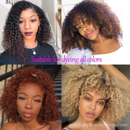 Brazilian Short Human Hair Wigs for Black Women Natural Color Remy Glueless Short Bob Curly Human Hair Wigs Pixie Cut Wigs